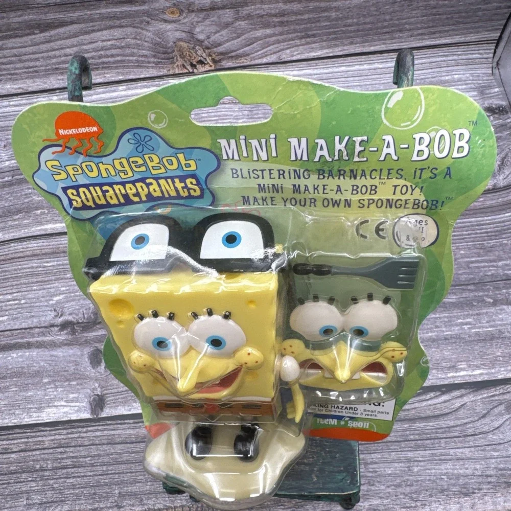 Rare 2002 SpongeBob SquarePants Mini Make A Bob Toy Figure NEW